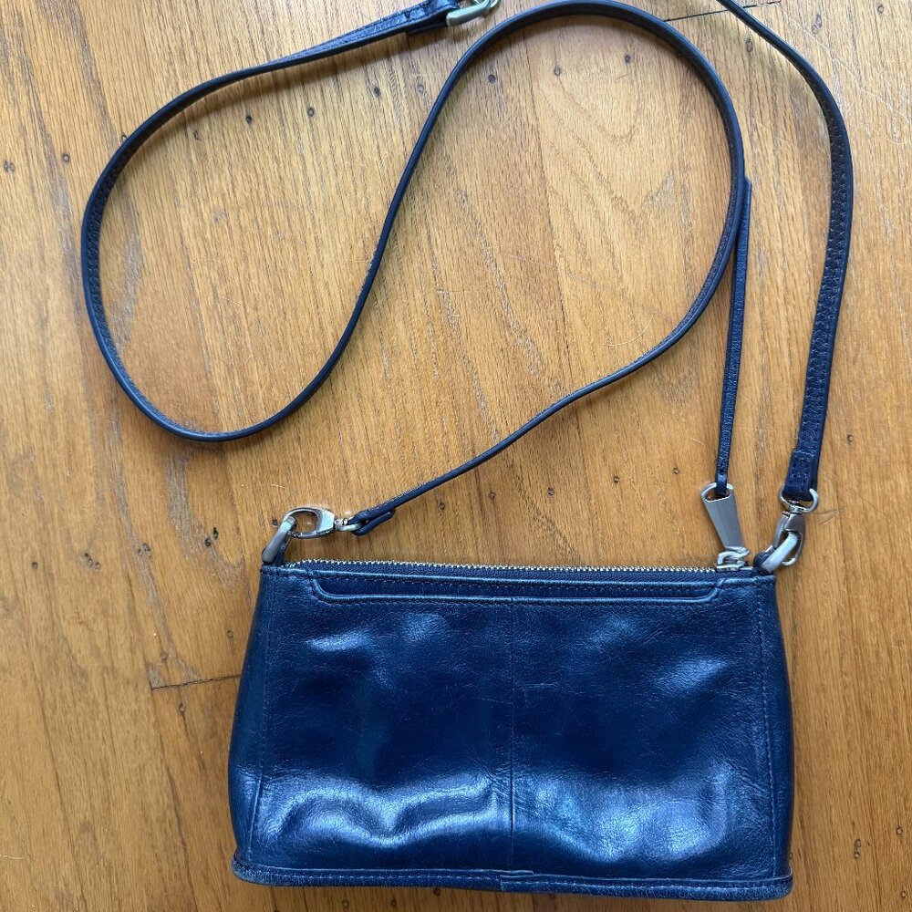 Hobo Cadence Leather Crossbody Purse Handbag Navy